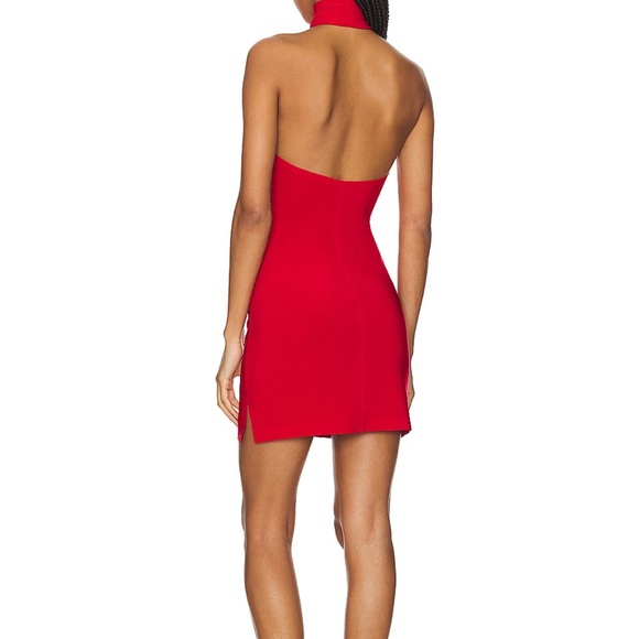 Norma Kamali Halter Turtle Side slit mini dress - Picture 3 of 3